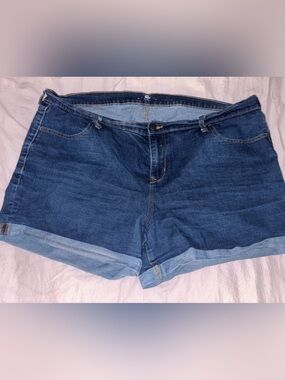Old Navy Dark Blue Denim Roll-Hem Shorts